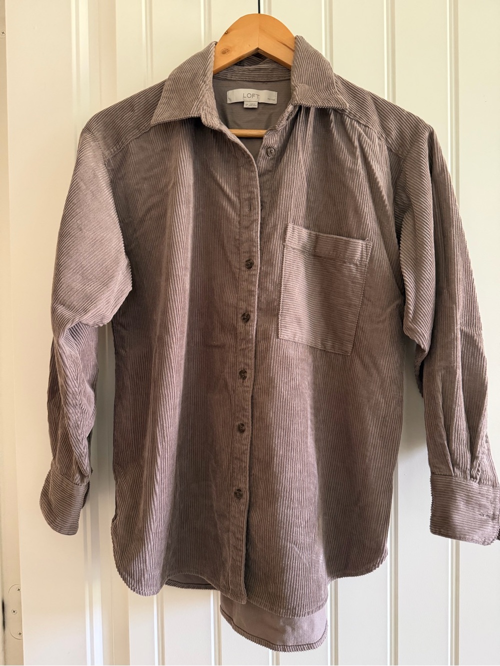 LOFT Corduroy Button-Down Shirt SP